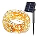Produktbild InnooLight 200er LED Solar Kupferdraht Lichterkette Warmweiß & Hellgelb 20 Meter, mit 1,5 Meter Zuleitung, Wasserdichte Solar Außen Sternen Lichterketten Beleuchtung mit 8 Modi und Memory-Funktion als Solar Lichterkette draussen