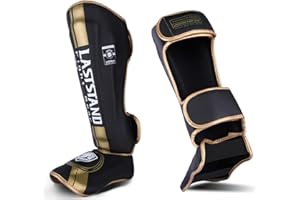 OLYSPM Muay Thai Shin Guards,Muay Thai Shin Pads,MMA Shin Guards with Explosion-proof PU Leather and High-density Latex Liner,Protect your Shins and Insteps