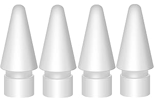 AMTAKE Puntas compatibles para Apple Pencil 2 gen & 1st – [4 unidades] Apple Pencil puntas iPencil Nib para iPad Pro 11, 10,5 pulgadas 12,9 pulgadas 9,7 pulgadas lápiz de alta sensibilidad, gris y blanco