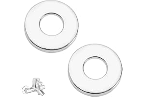 XATGIOUY 2 Pcs Tap Cover Collar, Shower Pipe Cover, Stainless Steel Valve Pipe Covers, 26mm G3/4 Chrome Tap Shower Pipe Cover, Decorative Faucet Trim, Easy Installation for Kitchen, Bathroom, Shower, Radiator