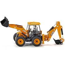 Bruder 02428 – JCB 4CX Chargeuse-Pelleteuse – Pelle Avant & Arrière Fonctionnelles – Jouet Engin Chantier 1:16
