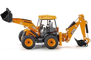 Siku 3558, Koparko-ładowarka JCB 4CX, 1:50, Metal,Tworzywo sztuczne, Żółty, Liczne funkcje, Można łączyć z modelami Siku w tej samej skali