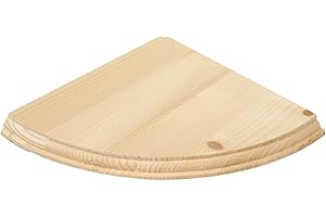 Anika Living - Mensola angolare sospesa in legno, 2 misure, facile da montare, pronta da dipingere, macchiare o verniciare, accessori inclusi (28,5 cm x 28,5 cm)