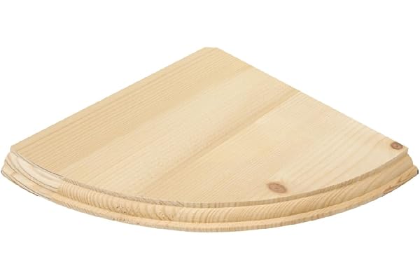 Anika Living trä flytande hörnhyllor / 2 storlekar/lätt att montera väggmonterad hylla/redo att måla, fläcka eller lack/armaturer ingår (28,5 cm x 28,5 cm)