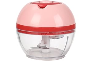 CGLRYBO Mini Garlic Crusher, Food Maker & Cutter, Vegetable Chopper and Blender for Infants, Mini Food Processors, Easy to Use-Tough Stainless Steel Blades,Ideal Tool for Home Kitchen (Pink, 5.3 inch)