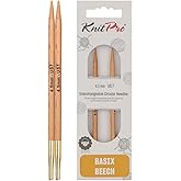 KnitPro Basix Aiguilles à Tricoter circulaires interchangeables spécial, Bouleau, Multicolore, 8,5 cm x 4,50 mm