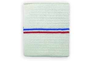 LNT Lot de 10 serpillères gaufrées supérieures Blanches 60 x 100 cm, fabriquée en France, découpable en 60x50. pour Tous Les Types de sols. 100% Fibres recyclées.