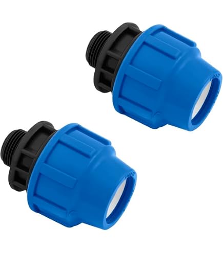 Lot 2 Raccords Manchon PP 25 Mm X 3/4" Femelle Renforcé Acier Galvanisé - Pour Tuyau PE Irrigation