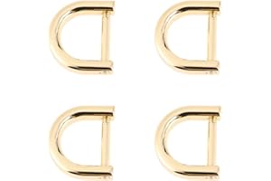 Healifty 4 pezzi anelli a D per regolazione in lega di zinco artigianale borsa in pelle borsa borsa tracolla sostituzione (dorato)