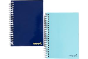 Cuaderno espiral liderpapel bolsillo doceavo smart tapa blanda 80h 60gr cuadro 4mm colores surtidos