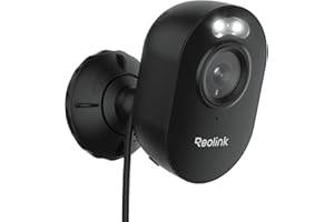 Reolink 2K 4MP Camara Vigilancia WiFi Exterior Visión Nocturna a Color, Wi-Fi Banda Dual 2,4/5GHz, Detección de Movimiento con Alertas, Enchufable, Comunicación Bidireccional, Lumus Negro