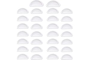Androxeda 15 Paia Naselli Adesivi Antiscivolo Nasello in Silicone per Occhiali da Sole Occhiali da Vista 1 mm (Trasparente)