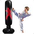 Joyzzz Inflatable Punching Bag, 63" Freestanding Punching Bag, Heavy Standing Punching Bag, Boxing Reflex Bag for Kid and Adult, Inflatable Boxing Bag for Practicing Karate, Taekwondo