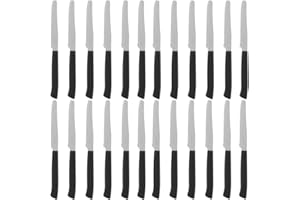 NOBILE LOVELYCARE 24 coltelli da cucina Nero coltello da tavola lama seghettata acciaio inox coltelli da bistecca pane sempre utili in cucina