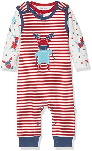 Kite Baby Moose Dungaree Clothing Set, Red, Newborn