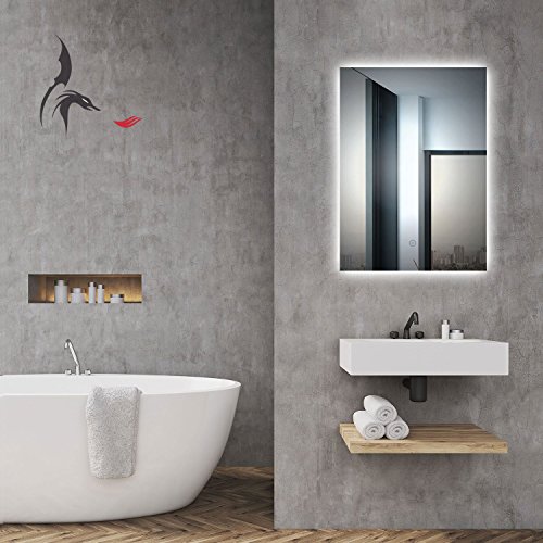 Badspiegel mit Beleuchtung, Aachen 50x70cm, LED Badspiegel, Energieklasse A+