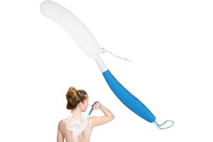 LEETYE MEI Back Scrubber for Shower with Anti-Slip Long Handle, Body Shower Brush for Men Women Elderly, Mesh Sponge Bath Brush Body Scrubber for Exfoliating Skin and A Soft Scrub - Can Produce Rich Foam