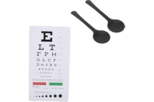 Acouto Carte Yeux Double Face, Test de Vision des Couleurs avec 2 Pièces Oculaire Cluder, Examen Optométrique à 15,24 cm, pour Optométristes et Ophtalmologistes
