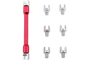 Tenlacum Set universale di chiavi per raggi per moto, 5-6,8 mm, con fibbia, 2 colori: rosso/blu (rosso)
