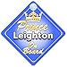 Crown Prince Leighton On Board Personalised Baby / Child Boys Car Sign