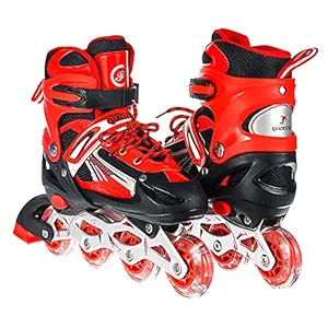 EYESIGN Skating Shoes Inline Skates w/ Light Up Wheels LED Flashing Roller Skates for Kids Boys Girls