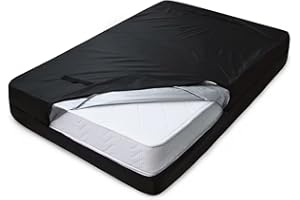 SPRINGSPIRIT King Size Matratzentasche mit 8-Griffen und 2-verstellbaren Riemen für einfache Bewegung, wasserdichte Matratzentasche, doppelte Reißverschlüsse, wiederverwendbarer, robuster Matratzenschutz, schwarz