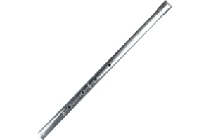 MOONANGEL Traditional Musical Instrument D Key 5 Holes Silver Metal Aluminum alloy Flute called Shakuhachi