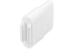 DIWARO® Endstabgleiter | Größe 30mm x 14mm | Farbe braun, grau oder weiß | Material Kunststoff | für Endleiste, Endschiene, Winkelendschiene | Rolladenpanzer, Jalousie, Rollo (weiß)