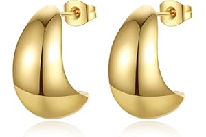 ARTSKIN Orecchini Dupes, Chunky per donne, orecchini a goccia per donne, leggeri Waterdrop Hollow Open Hoops, orecchini ipoallergenici per donne e ragazze