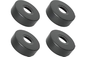 Hugwish Rosettes for Shower Fittings 3/4’ 27 mm x 80 mm x 25 mm in Height, 4 Pieces, Rosette for tap, Internal tap ø 26 mm, Rosettes for Fittings, Shower Fitting (27mm x 80mm x 25mm Black)