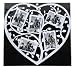 Produktbild Wandsticker Bilderrahmen Modern Herz 64x60cm für 5 Fotos 10x15cm in weiß