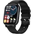 Smartwatch with Call Receive/Dial 1.83'' HD Full Touchscreen Fitness Tracker Step Calorie Counter Blood Pressure Heart Rate Monitor Sleep Monitoring for Android and iOS Phones