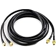 JARFT LTE und 5G Antennen- Verlängerungskabel, 10m Länge, Twin/Dual Kabel, SMA Stecker auf SMA Buchse