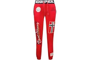 GEO NORWAY Myer Lady - Pantaloni da Jogging da Donna - Pantaloni da Allenamento Sport Fitness Sportivi Vita Training Corsa Casual - Tasche Yoga Running Donna Cotone Poliestere