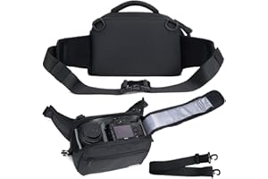Cwatcun Waist Camera Bag Fanny Pack DSLR SLR Bag Water Resistant Pack for Camera Carrying Case for Photographer Hiking Shooting Traveling Men Women