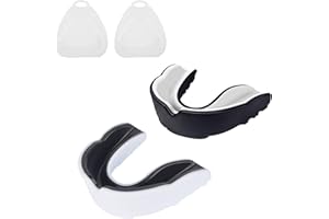 BEKINDPRO 2 Pcs Sports Mouth Guard Adults and Junior Gum Shield with Case, Mouldable Slim Fit Mouthguard for Boxing, MMA, Rugby, Martial Arts, Judo, Karate, Hockey and All Contact Sports