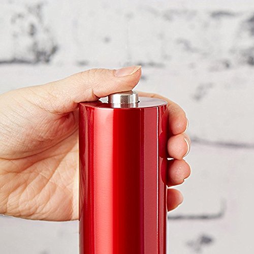 Andrew James – Elektrisches Salz- Und Pfeffermühlen Set Aus Edelstahl In Rot Metallic - 5