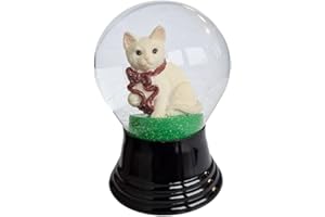 VIENNA SNOWGLOBE Schneekugel Echtglaskugel - Fast wie echter Schnee Motiv: Katze sitzend, 8 cm