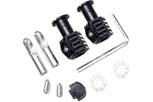Daaxing Kit de fixation universel pour toilettes suspendues au mur, charnières de fixation supérieure en acier inoxydable, vis de couvercle à huile, facile à utiliser (noir)