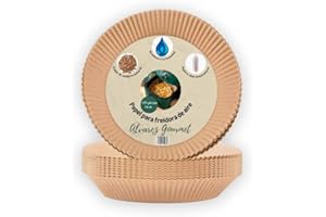 ALVAREZ GOURMET Papel Freidora Aire - 150 Piezas 16-20 cm - Papel Para Freidora de Aire - Moldes Papel Freidora de Aire - Antiadherente, Desechable - Accesorios para Freidora de Aire