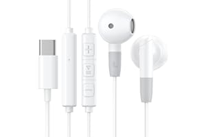OLKIEQZ USB C Auriculares con Cable（Versión Mejorada） In Ear HiFi Stéreo Type C Cascos con Micrófono y Control de Volumen，Cancelación Ruido,Compatible con 15/15 Plus/Samsung Galaxy S23/S22/Pixel