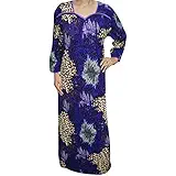 Indiatrendzs Women's Maxi Printed Hosiery Sleepwear Nightgowns Sleep Nighty Chest : 44" (PURPLE)
