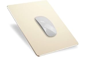 YiYunTE Alfombrilla de Ratón Aluminio Gaming PC Alfombrilla para Ratón Metalica Mouse Pad con Base PU Goma Impermeable Cojín de Ratón Lavable Antideslizante Mousepad para Ordenador Portátil Oficina