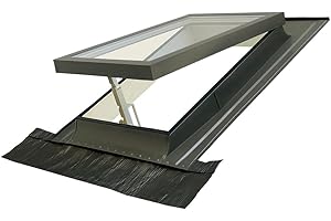 ELUMA Lucernario, Finestra per tetto CLASSIC VASISTAS | Doppio vetro | Accesso al tetto | Made in Italy (45x55 Base x Altezza)