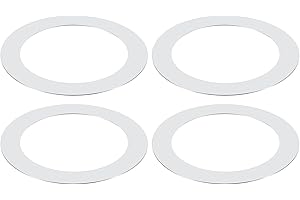 PATIKIL Anneaux de Raccordement 3,19" ID, 4,53" OD, 4 Pièces en Métal pour Couvrir les Spots Encastrés pour Plafond, Éclairage Mural, Éclairage Encastré, Finition Mate en Chrome