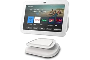 ELPHA Support pour Show 8 (3e génération) | Design réglable pour améliorer l'angle de vue | Accessoires pivotants et inclinables compatibles avec les modèles Show 8 Smart Display et iPhone (blanc)