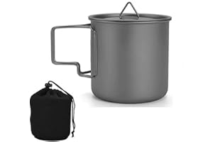 PKRANZYHKAL Mug Escalade en Titane - Tasse Randonnée Ultralégère | Popote Bivouac Résistante | Idéale pour Camping et Activités Extérieures | Haute Qualité et Durabilité