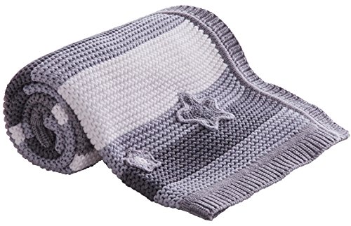 Clair de Lune Pick n Mix Cotton Blanket (Grey)