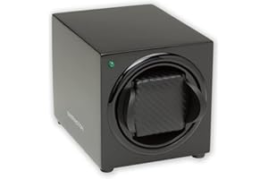 BARRINGTON Automatic Single Watch Winder with Silent Japanese Motor Programmable Stylish Portable Multi Rotation Flex Cushioned Watch Rotator Box