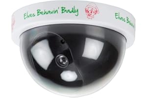 Summerlee Christmas Dummy Surveillance Camera - Naughty Little Xmas Elf Fake Home Santa Cam with Flashing Light - Home Family Festive Fun with Elfie and Elvie – All Fittings Supplied